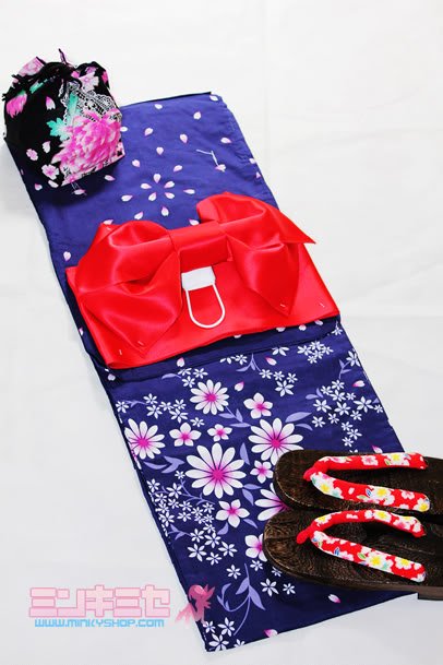 Japanese Flower Yukata Set